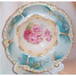 RS Prussia Roses and Forget Me Nots Bowl #1807639