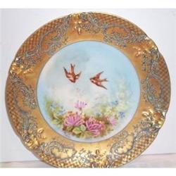 Hand Painted Brown Bird Limoges Plate #1807643