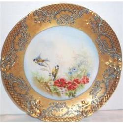 Hand Painted Blue Bird Limoges Plate #1807644