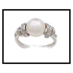 8MM CULTURED PEARL AND DIAMONDS WHITE GOLD #1807664