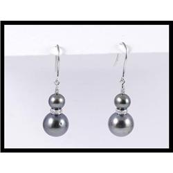 Lovely Platinum Black Pearl and Diamond #1807666