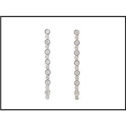 Beautiful 18K White Gold Diamond Earrings #1807669