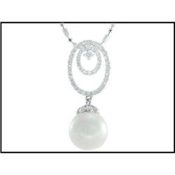 Brilliant 14K White Gold Pearl and Diamond #1807679