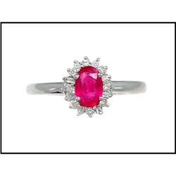 RICH RUBY DIAMOND RING OF 18K GOLD WAS $500 #1807684