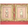 Image 1 : A pair of framed Porcelain figurine #1807703