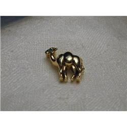 Estate 14K YG Gold Emerald Camel Slide Pendant #1807789