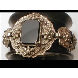 STUNNING Victorian floral MOURNING bracelet #1807836