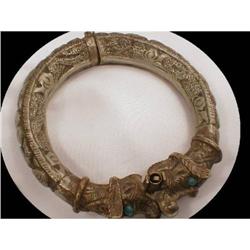 OLD Chinese primitive double DRAGON bracelet #1807845