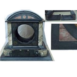 20's DECO MARBLE slate CLOCK fireplace sconces #1807857