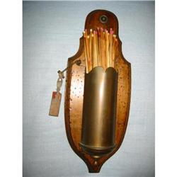 Italian Fire place wall or floor match holder! #1807866