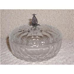 French Val St.Lambert crystal dresser box #1807885