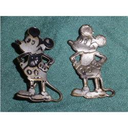 2 vintage Mickey Mouse Pin Brooches #1808005