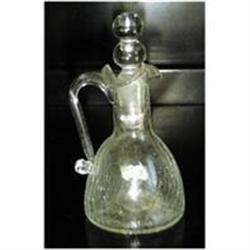 Hobbs, Brockunier Crackle Glass Cruet #1808020