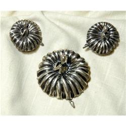 Napier Sterling Ballerina Pin & Earring Set  #1808033