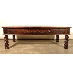 OLD WORLD BARLEY TWIST JACOBEAN COFFEE TABLE #1808116