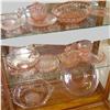 Image 1 : Pink Depression Glass Butter Dish Bowl Plate #1808201