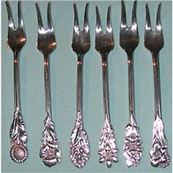Silver Hors D'oeuvres Forks Set #1819462