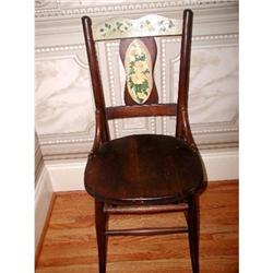 Walnut Tole Chair C.1900 #1819470