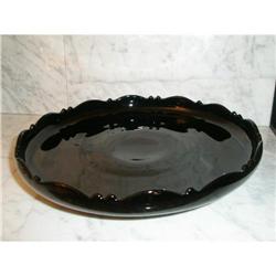 ANTIQUE-BLACK AMETHYST GLASS-DESSERT TRAY #1819472