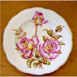 SHABBY CHIC Plate Signed "WINDSOR ROSE" #1819536