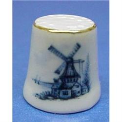 Blue Windmill China THIMBLE #1819541