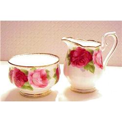 Old English Rose CREAM & SUGAR Set #1819558