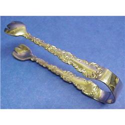 Ornate Silver SUGAR  TONGS #1819570