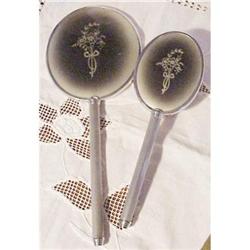 SPLENDID ART DECO MIRROR AND BRUSH #1819609