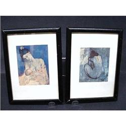 PAIR OF 2 SMALL PICASSO FRAMED PRINTS #1819620