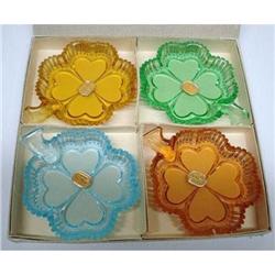Czechoslovakian SET 4 Colorful DISHES #1819627