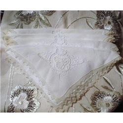 LACE*EMBROIDERY&CUTWORK*Large NAPKINS #1819629