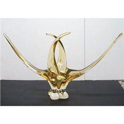 CHALET ART GLASS SCULPTURE/BOWL/ Eames Era #1819632