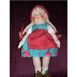 Bing German cloth doll red scarf #1819983