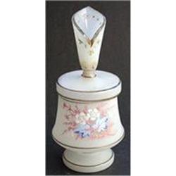 Bristol Glass Hand Painted Powder Jar #1820172