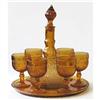 Image 1 : Indiana Tierra Amber Glass 9 Pc Decanter Set #1820187