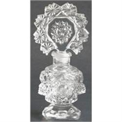 Czech Crystal Large Ornate Perfume Bottle #1820211