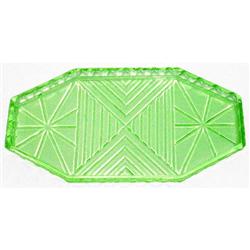 Tiffin Green Glass Chipperfield Vanity Tray #1820225