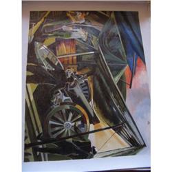 WW1 Oil Painting Howitzer Firing Paul Nash #1820324