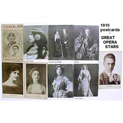 1910 Postcard Portraits of 9 Great Opera Stars #1820403