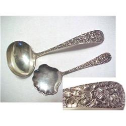 Silver Ladle and Bon Bon Early Stieff Rose #1820419