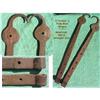 Image 1 : Early 18th C Tulip Bud Wrought Iron Hinges, #1820433