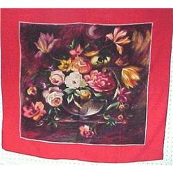 VINTAGE SILK SCARF : STILL LIFE PAINTING #1820436