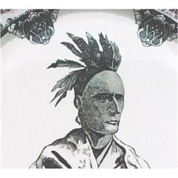 Indian Portrait Plate Ohio Historical China  #1820437
