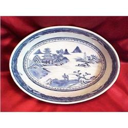 1800s Boat Shape Bowl Nanking Chinese Export #1820450