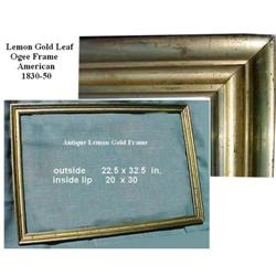 Antique Lemon Gold  Ogee Frame  American  19C #1820454