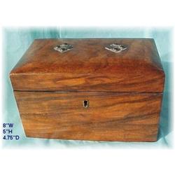 Antique Tea Caddy Georgian Rosewood English 19C#1820466