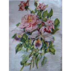 ANTIQUE CIGARETTE SILKS PRINTED FLOWERS, #1820781