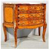 Image 1 : VENETIAN  MARQUETRY INLAID CHEST W/ROUGE MARBLE#1830824