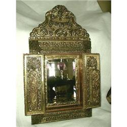 French Mirror With Sable Brushes Signed 19th C #1830844