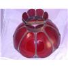 Image 1 : Curved Red Slag Glass Lamp Shade #1831008